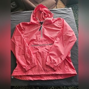 CHARLES RIVER PACK-N-GO PULLOVER CORAL WOMENS XS